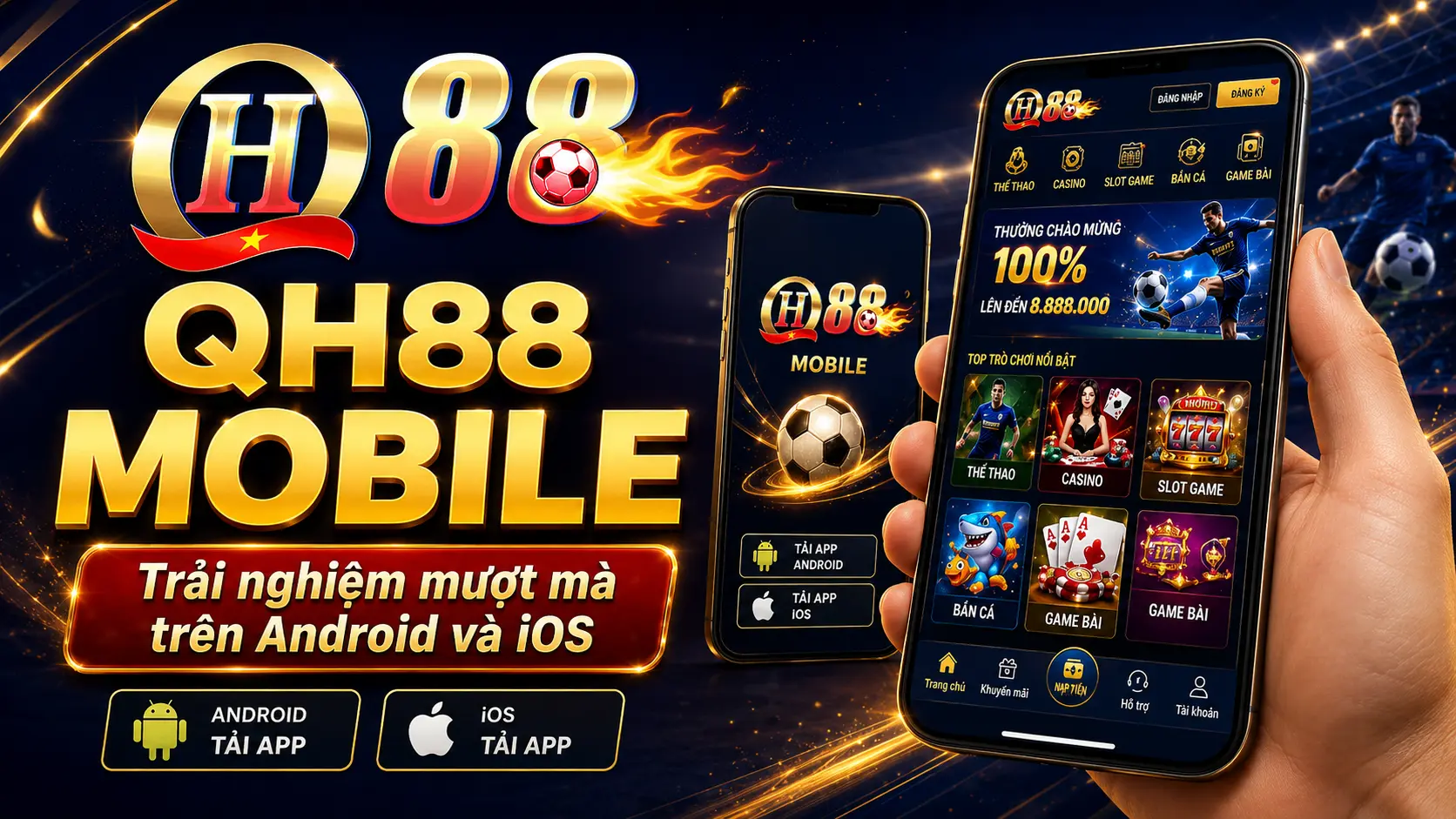 Hướng dẫn tải QH88 app cho Android và iOS